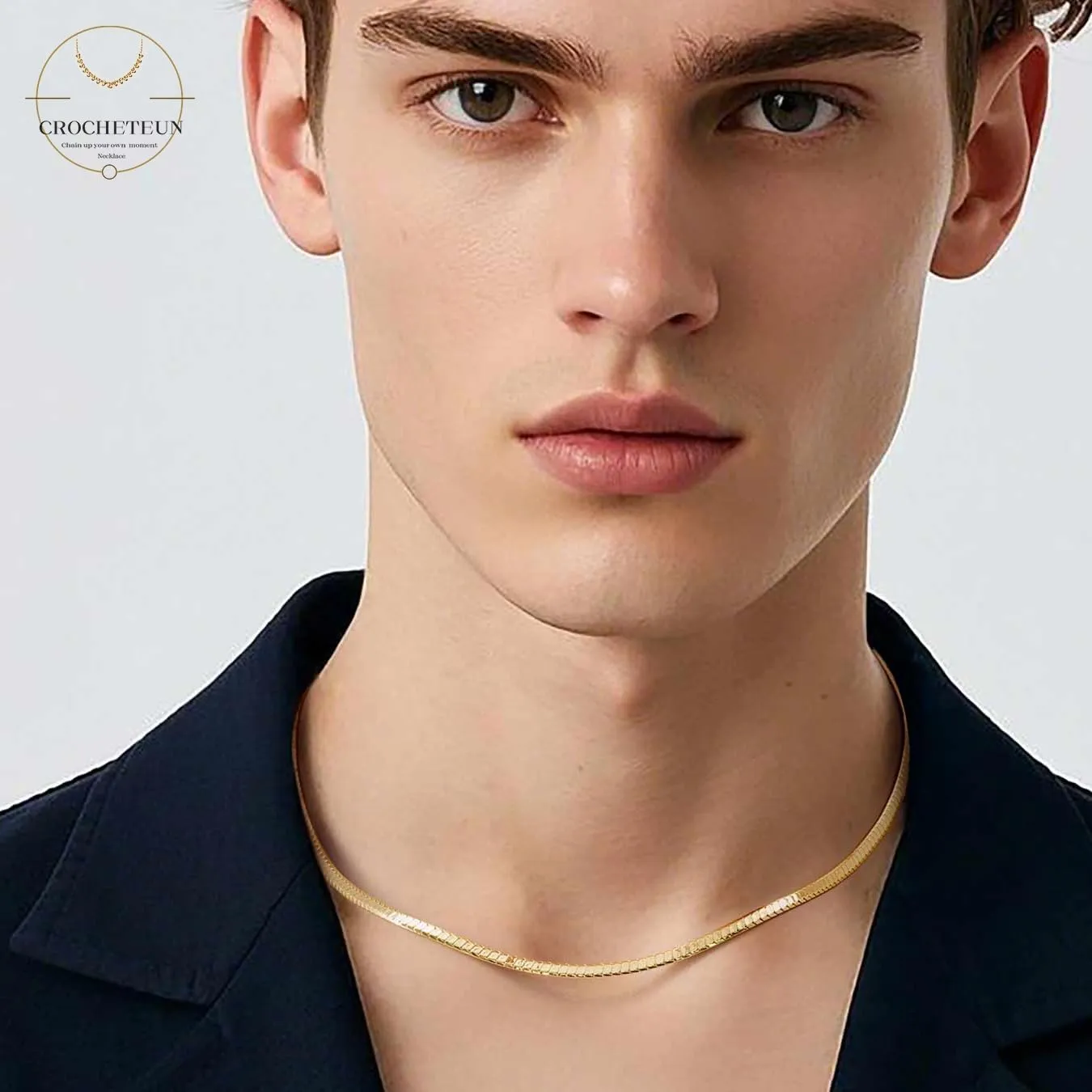 14K Gold Chain Necklace Women Trendy 2.8mm Snake Necklace for Women Gleaming Finish Square Snake Chains Dainty Necklaces for Womens Men 16-24 Inches