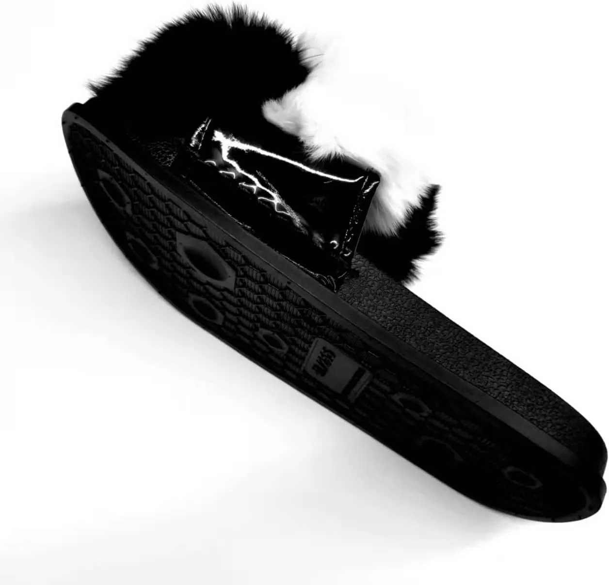7K Women Fuzzy Slides Fluffy slippers, Open Toe Slip On Furry Fleece Sandals
