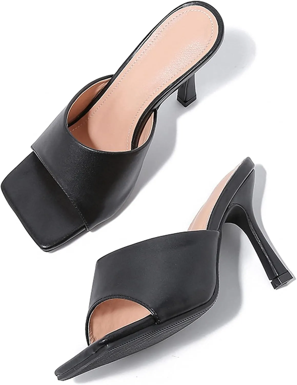 ADMLZQQ Sandals Heels Open Toe Slip-On High Heel Sandals for Women Bridesmaid Banquet Party Shoes