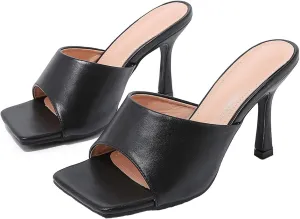 ADMLZQQ Sandals Heels Open Toe Slip-On High Heel Sandals for Women Bridesmaid Banquet Party Shoes