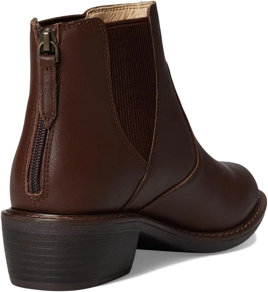 Alegria Womens Meadow Back Zipper Leather Low Heel Ankle Boot