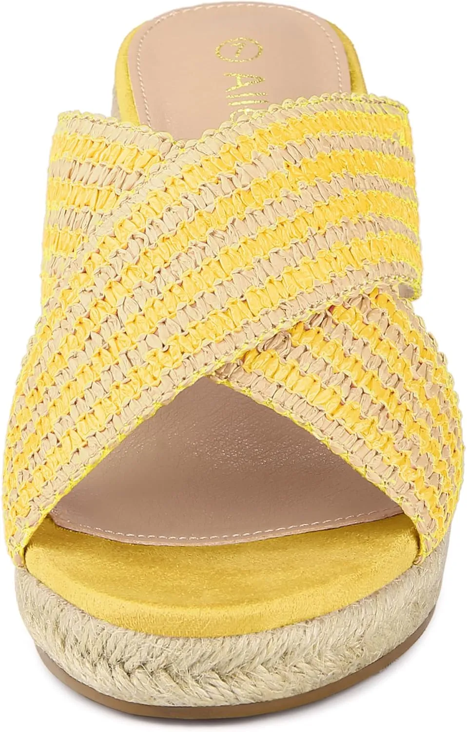 Allegra K Women's Espadrilles Wedges Slide Wedge Sandals