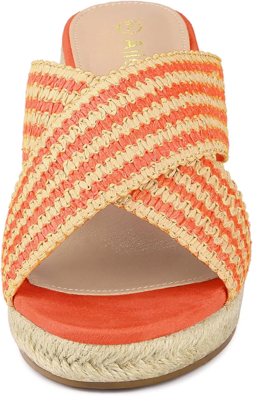 Allegra K Women's Espadrilles Wedges Slide Wedge Sandals