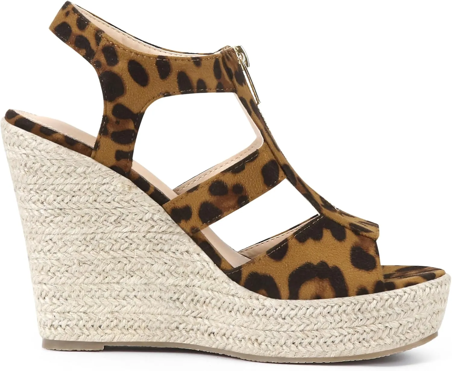 Allegra K Women's Wedges Zipper Sandals Platform Wedges Heels Sandals