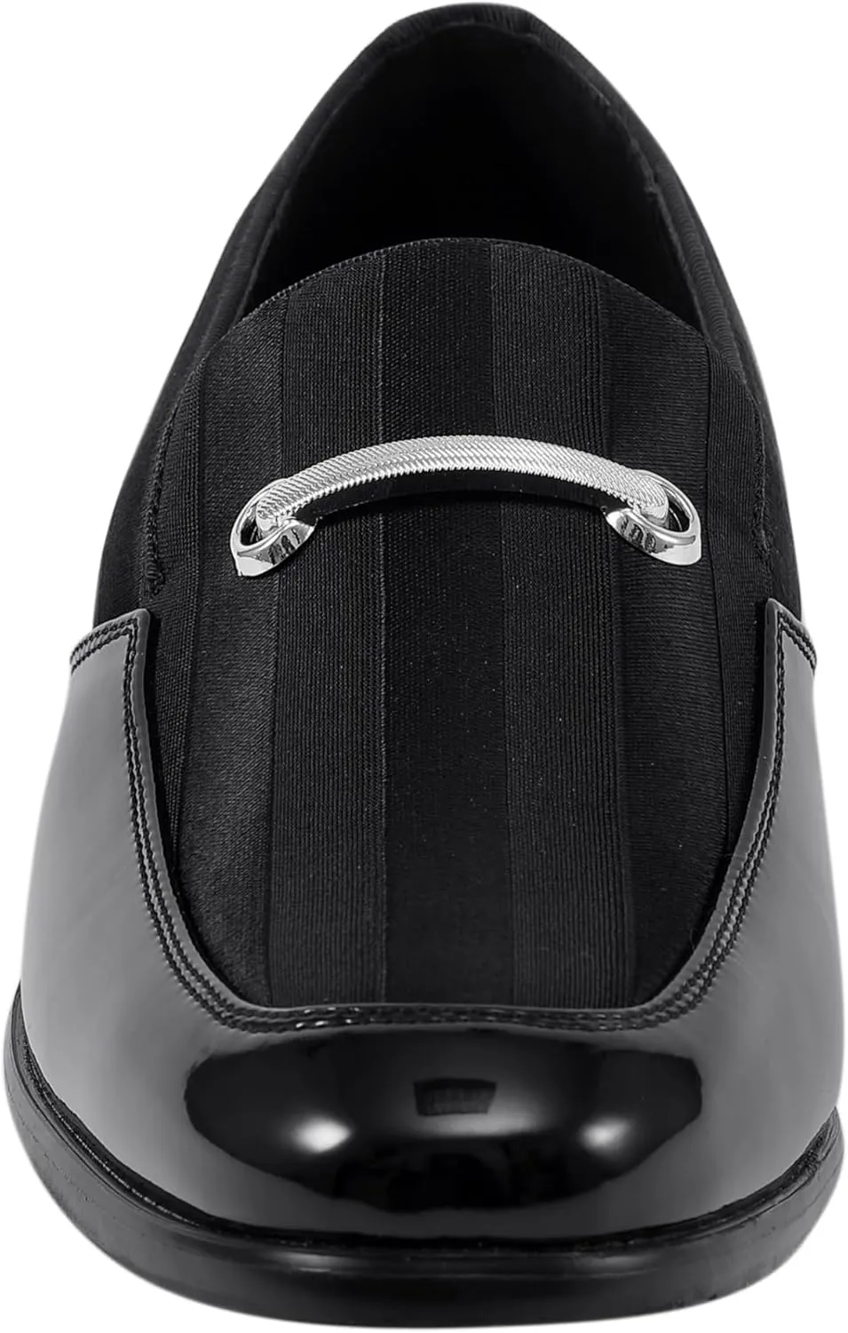 Amali Fay Velvet Men’s Slip-On Shoes with Gold Chain Ornament Dress Shoes for Men Velvet Formal Loafers for Men The Original Smoking Men Tuxedo Dress Shoes