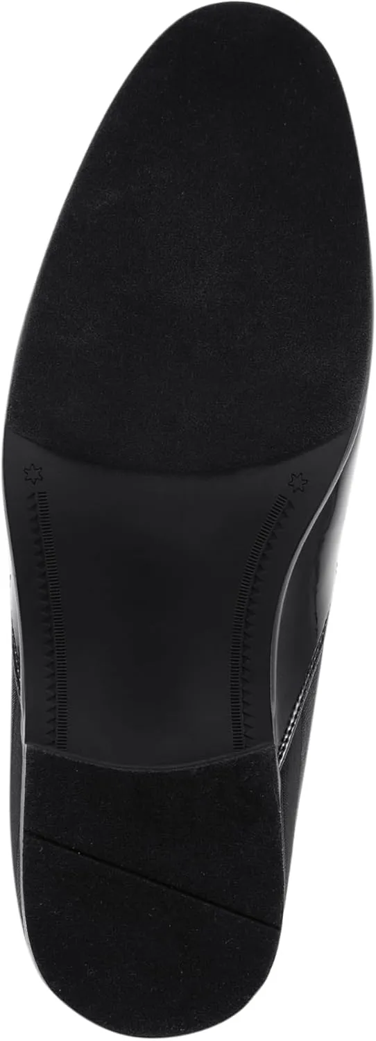 Amali Fay Velvet Men’s Slip-On Shoes with Gold Chain Ornament Dress Shoes for Men Velvet Formal Loafers for Men The Original Smoking Men Tuxedo Dress Shoes