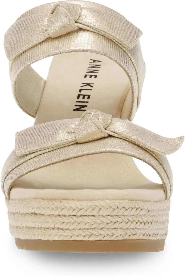 Anne Klein Womens Wiona Slip On Platforms Wedge Sandals