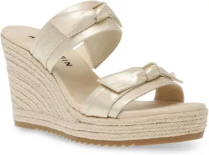 Anne Klein Womens Wiona Slip On Platforms Wedge Sandals