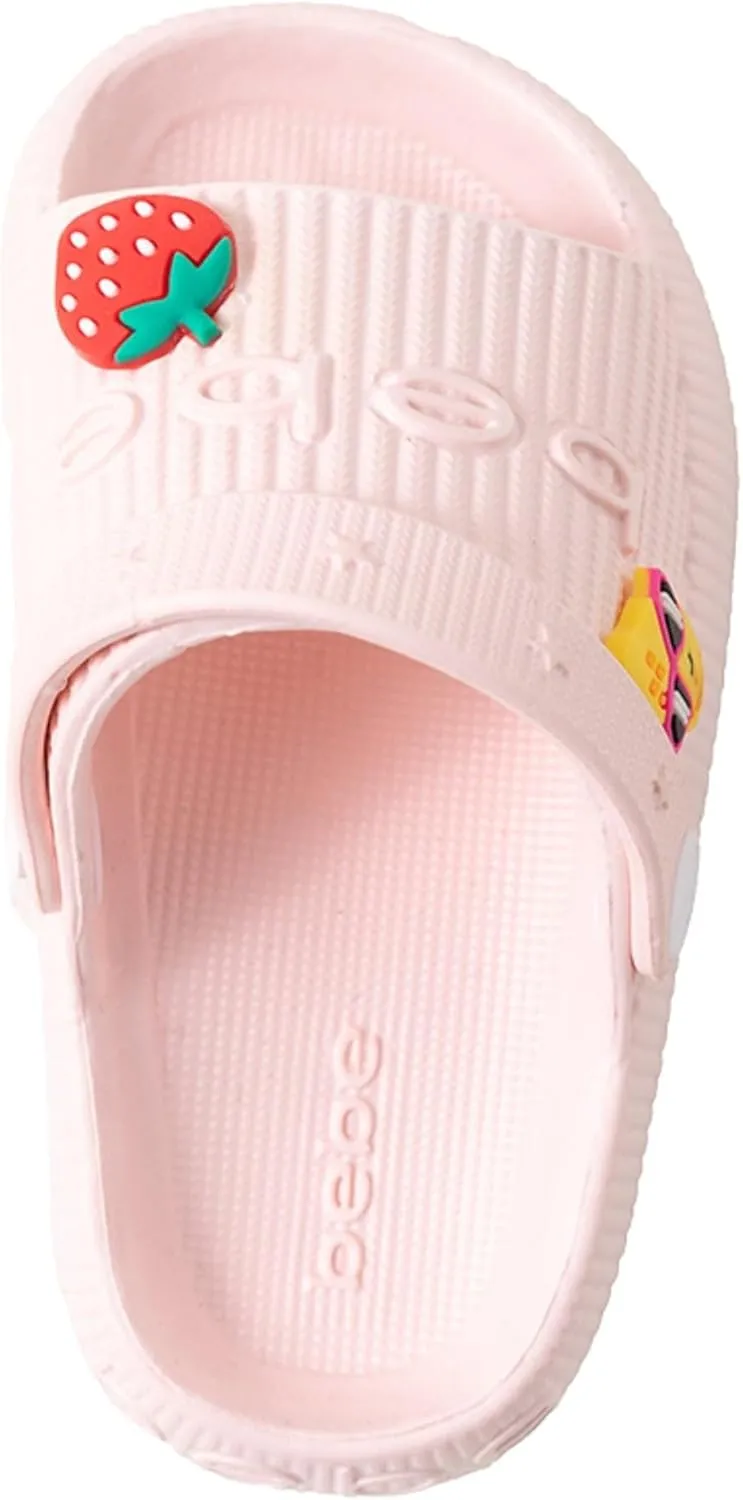 bebe Girls' Sandals - Comfortable Slides for Kids, Slip on Shoes for Girls (Toddler)