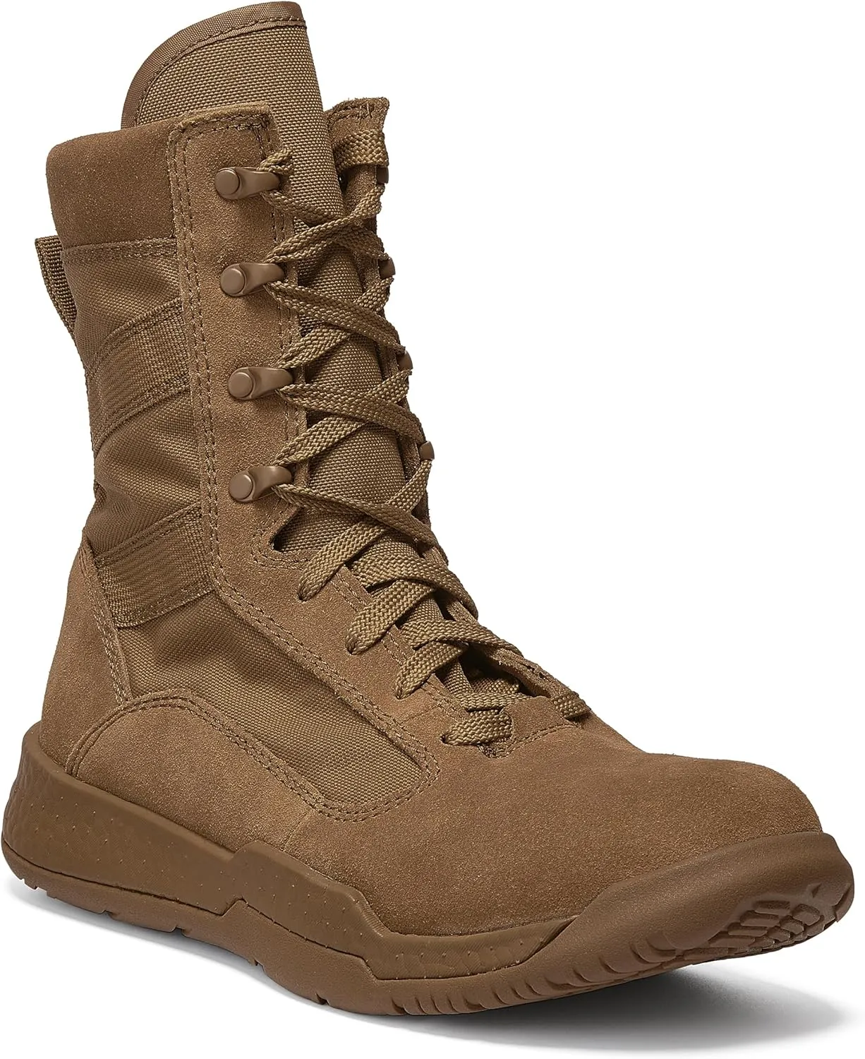 Belleville Men’s TR501 8 Inch AMRAP Athletic Training and Tactical Boots for Men - Army/Air Force OCP ACU Coyote Brown Cattlehide Leather with PT Traction Rubber Outsole