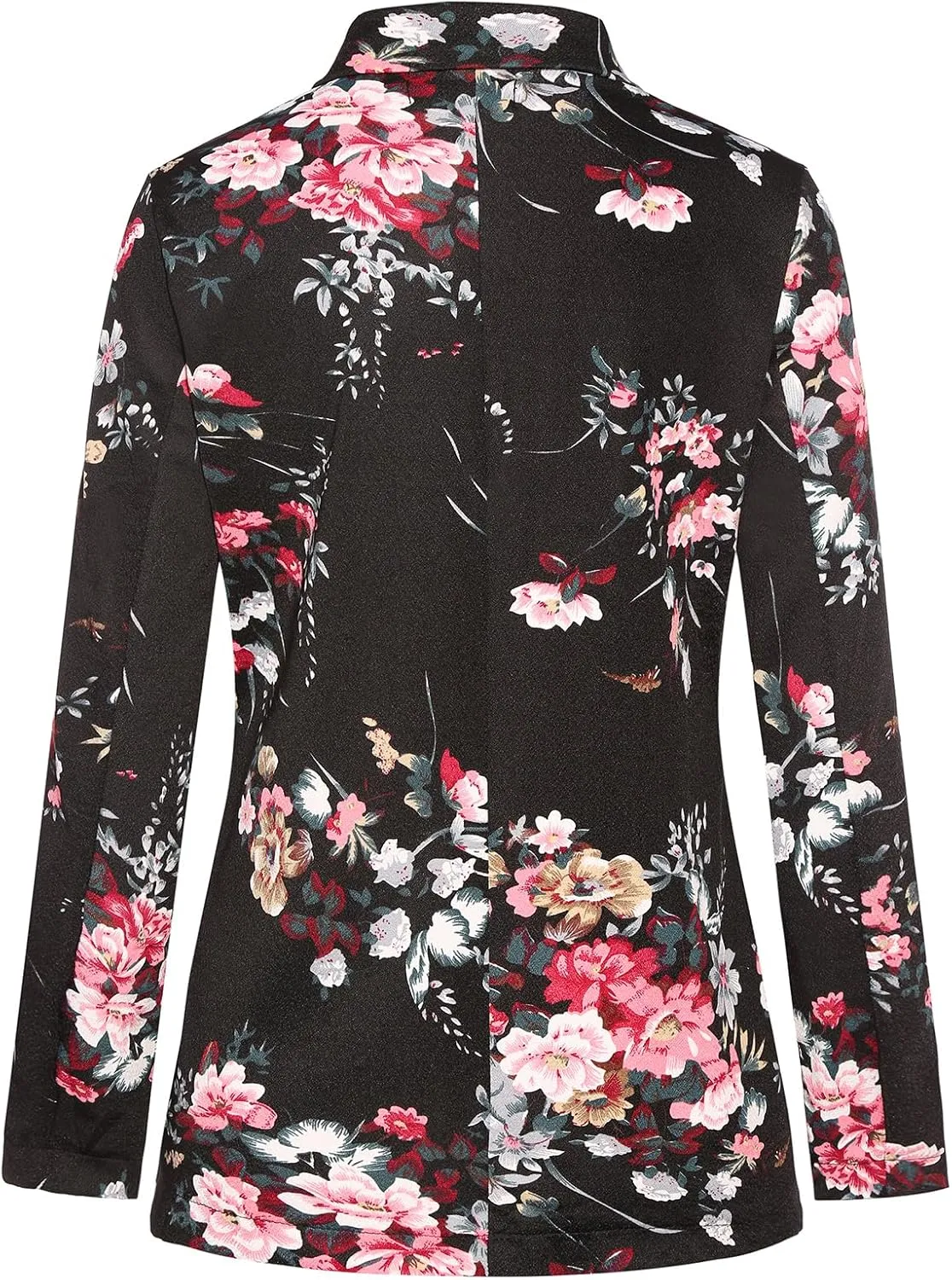 Blazers for Women Long Sleeve Button Front Blazer Notch Lapel Casual Work Office Suit Jackets with Pocket