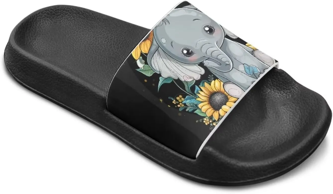 Boys Girls Shower Slippers Non-Slip Lightweight Open Toe Slip on Sandals for Beach Pool Camping