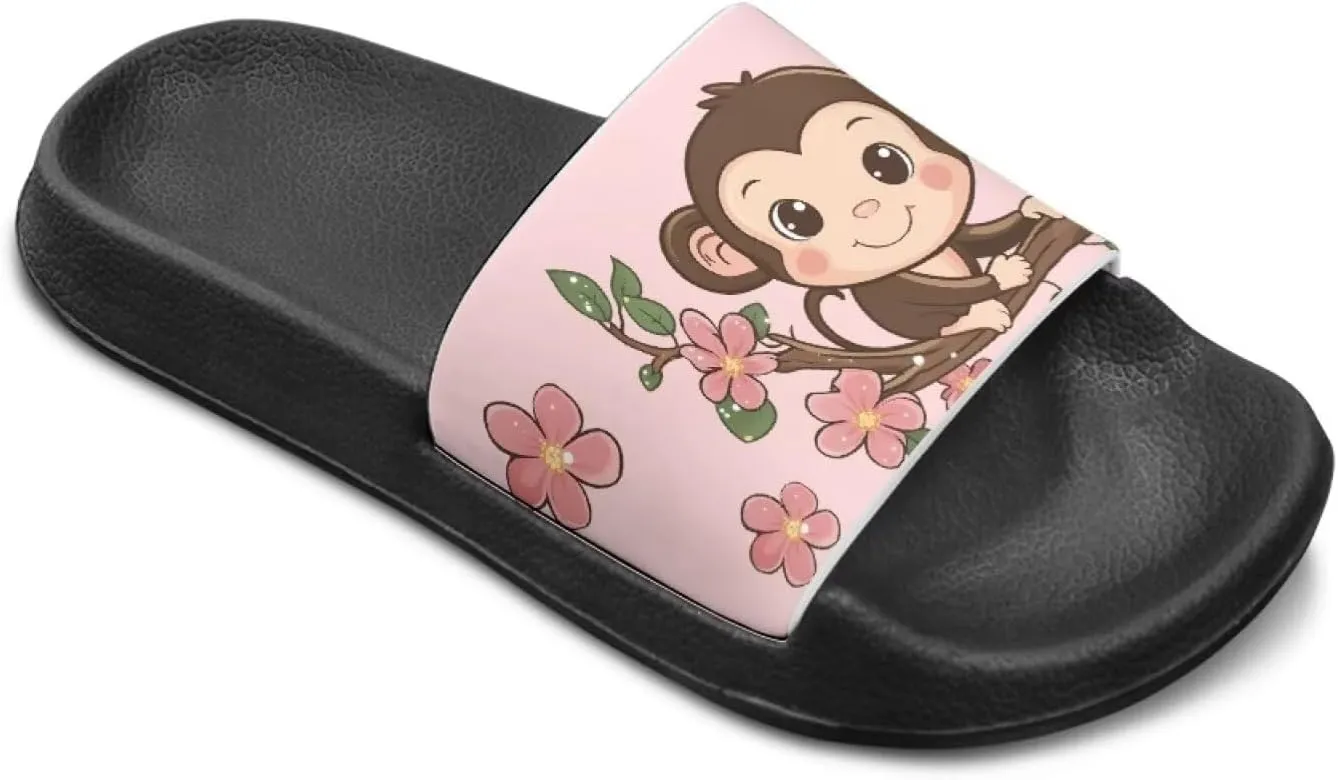 Boys Girls Shower Slippers Non-Slip Lightweight Open Toe Slip on Sandals for Beach Pool Camping