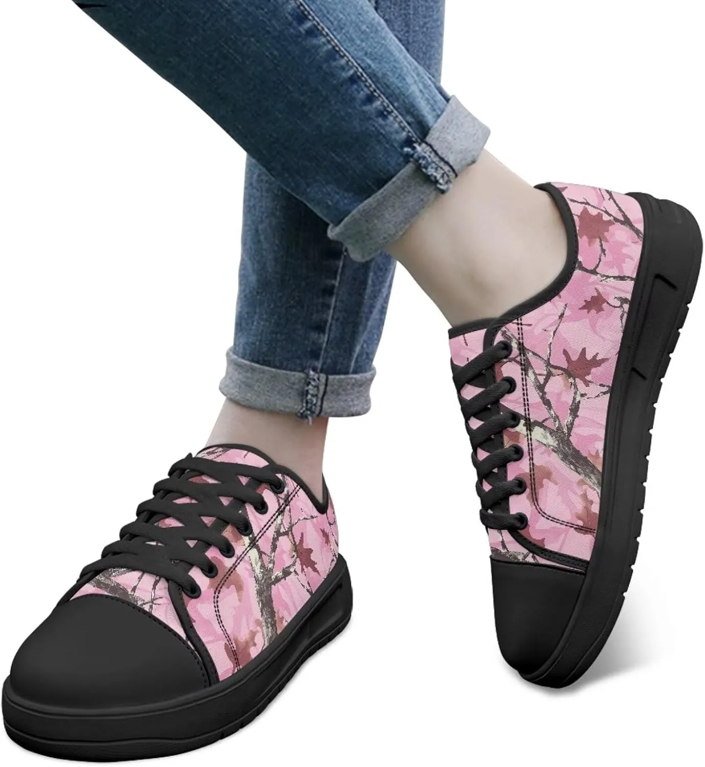 Canvar Shoes for Women Men Lace up Low Top Platform Sneakers for Walking Hiking Running