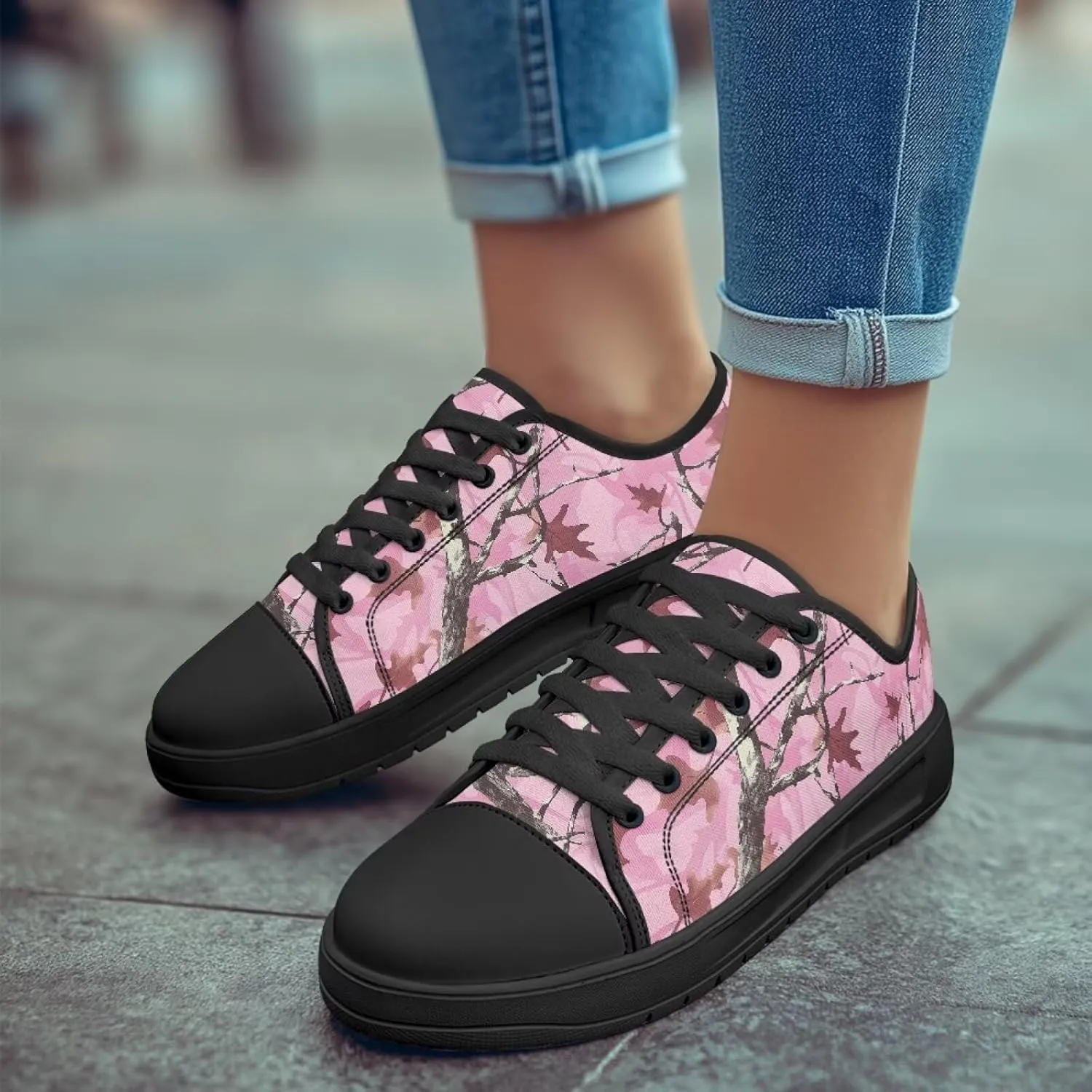 Canvar Shoes for Women Men Lace up Low Top Platform Sneakers for Walking Hiking Running