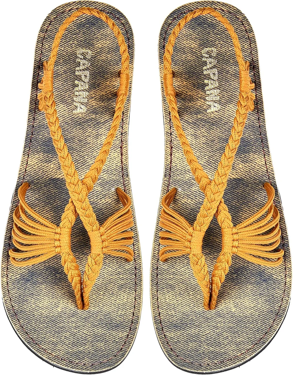 Capana Women's Flat Cork Sandals - Strappy Braided Bohemian Beach Sandals, Spring Casual Shoes, Comfy Boho Flats for Teen Girls – Cocoon