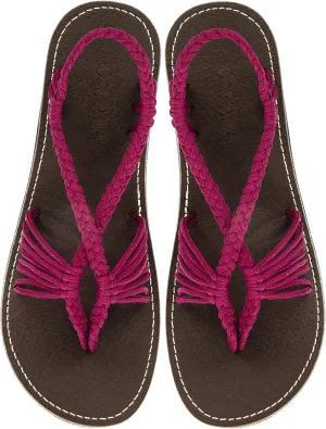 Capana Women's Flat Cork Sandals - Strappy Braided Bohemian Beach Sandals, Spring Casual Shoes, Comfy Boho Flats for Teen Girls – Cocoon