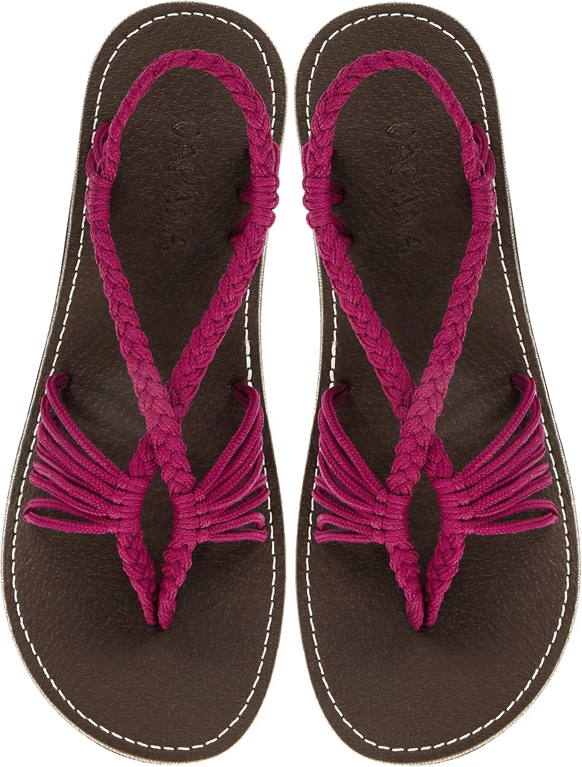 Capana Women's Flat Cork Sandals - Strappy Braided Bohemian Beach Sandals, Spring Casual Shoes, Comfy Boho Flats for Teen Girls – Cocoon