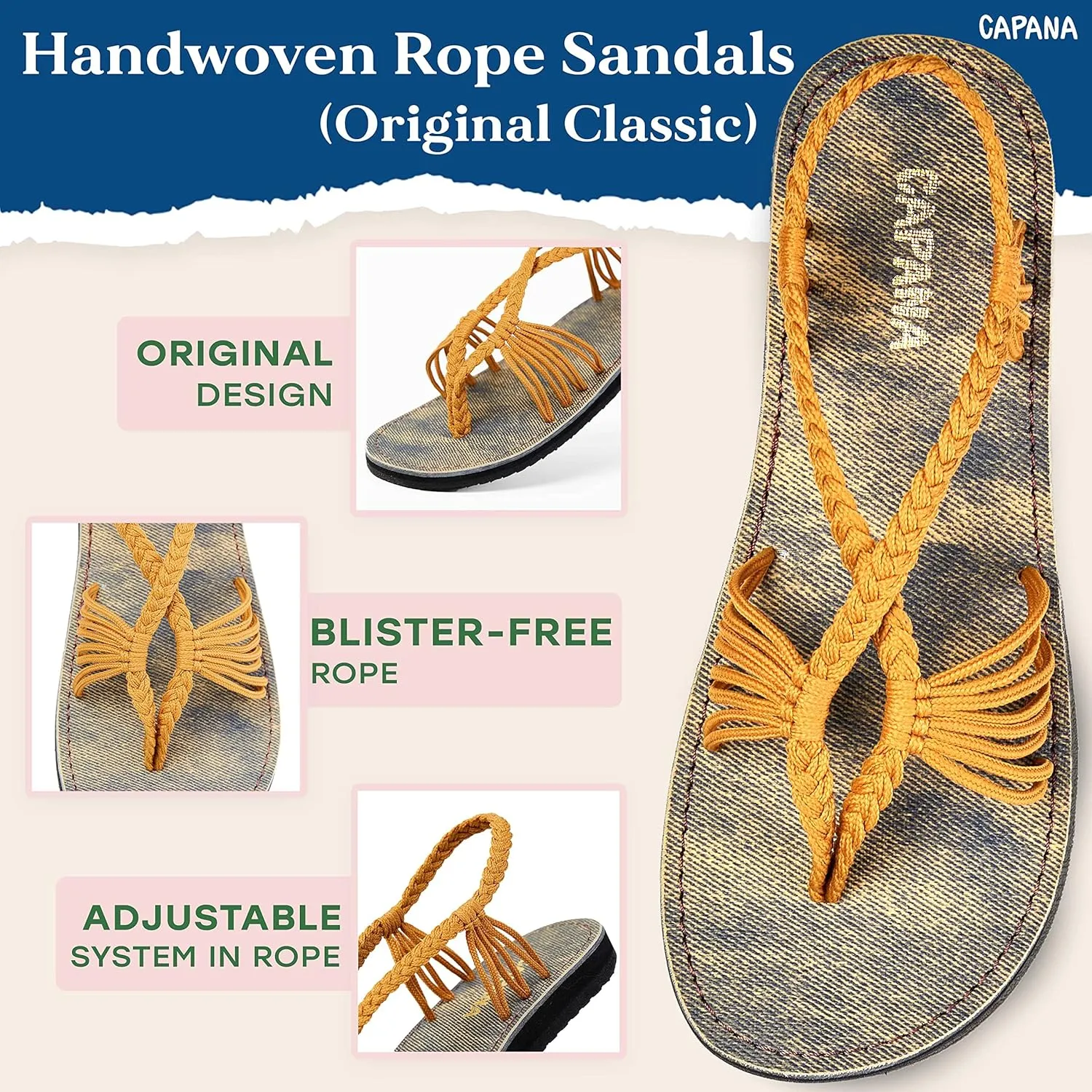 Capana Women's Flat Cork Sandals - Strappy Braided Bohemian Beach Sandals, Spring Casual Shoes, Comfy Boho Flats for Teen Girls – Cocoon