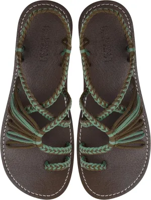 Capana Woven Women's Flat Sandals - Strappy Braided Sandals, Beach Sandals for Women Dressy Summer, Rope Bohemian Sandals, Spring Casual Womens Shoes, Comfy Boho Flats for Teen Girls – Commune