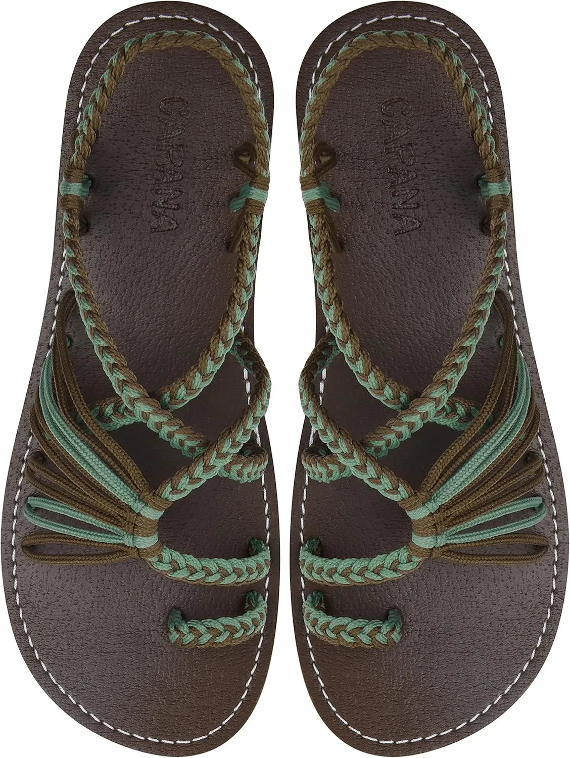Capana Woven Women's Flat Sandals - Strappy Braided Sandals, Beach Sandals for Women Dressy Summer, Rope Bohemian Sandals, Spring Casual Womens Shoes, Comfy Boho Flats for Teen Girls – Commune