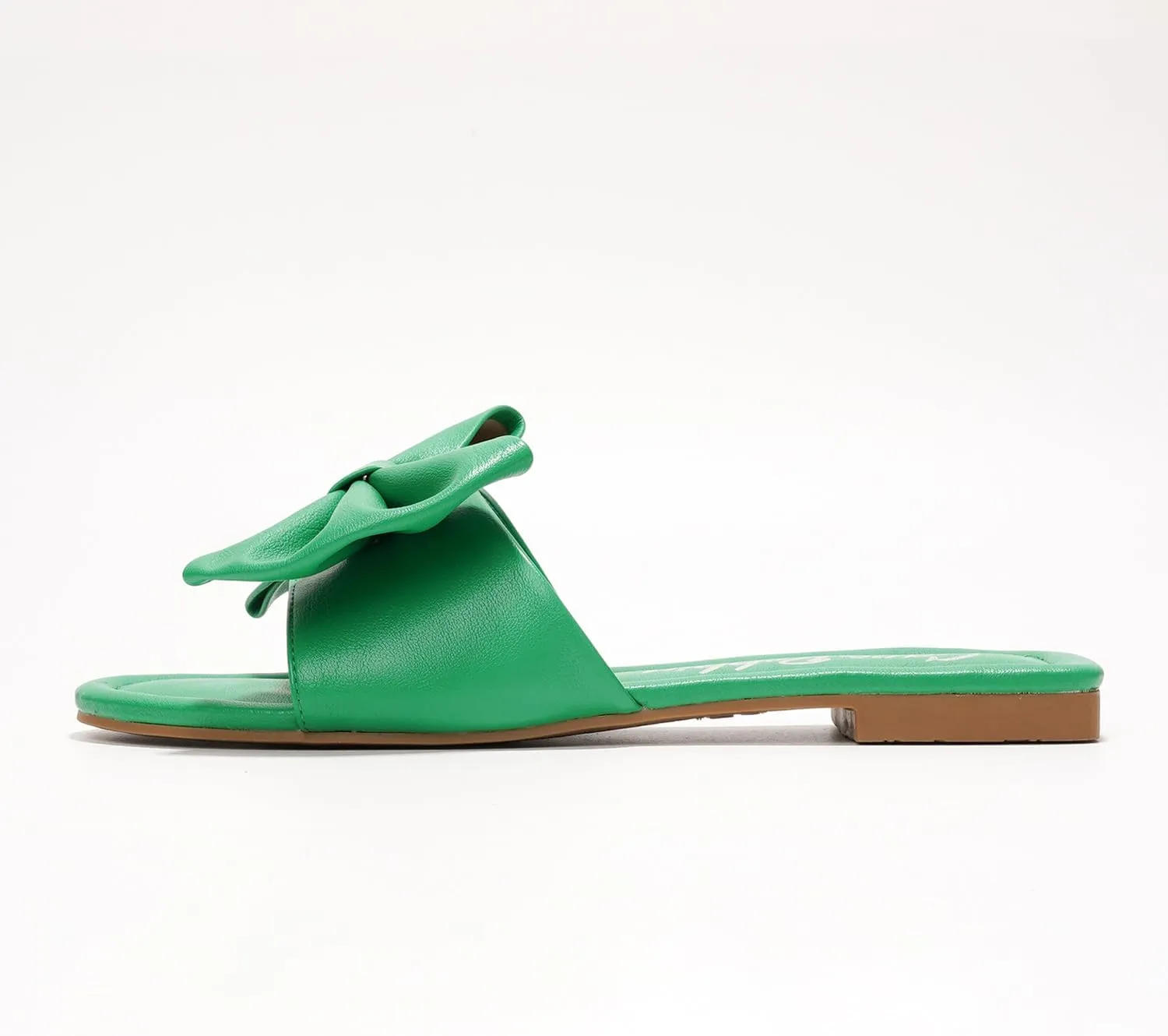 Cape Robbin Women's Flat Sandals - Slip-On Mules with Bow Decoration (Dane)