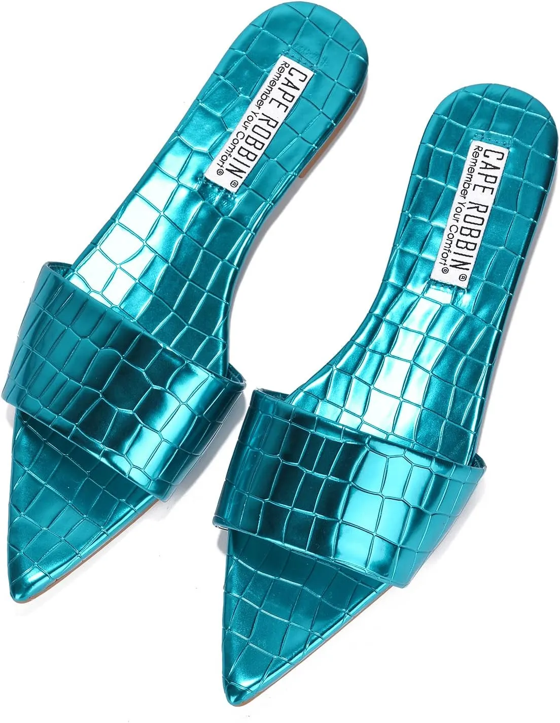 Cape Robbin Women's slip on flat slide sandals
