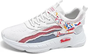 Casual Fly-Weaving Mesh Casual Running Sneakers Breathable Jogging Walking Shoes