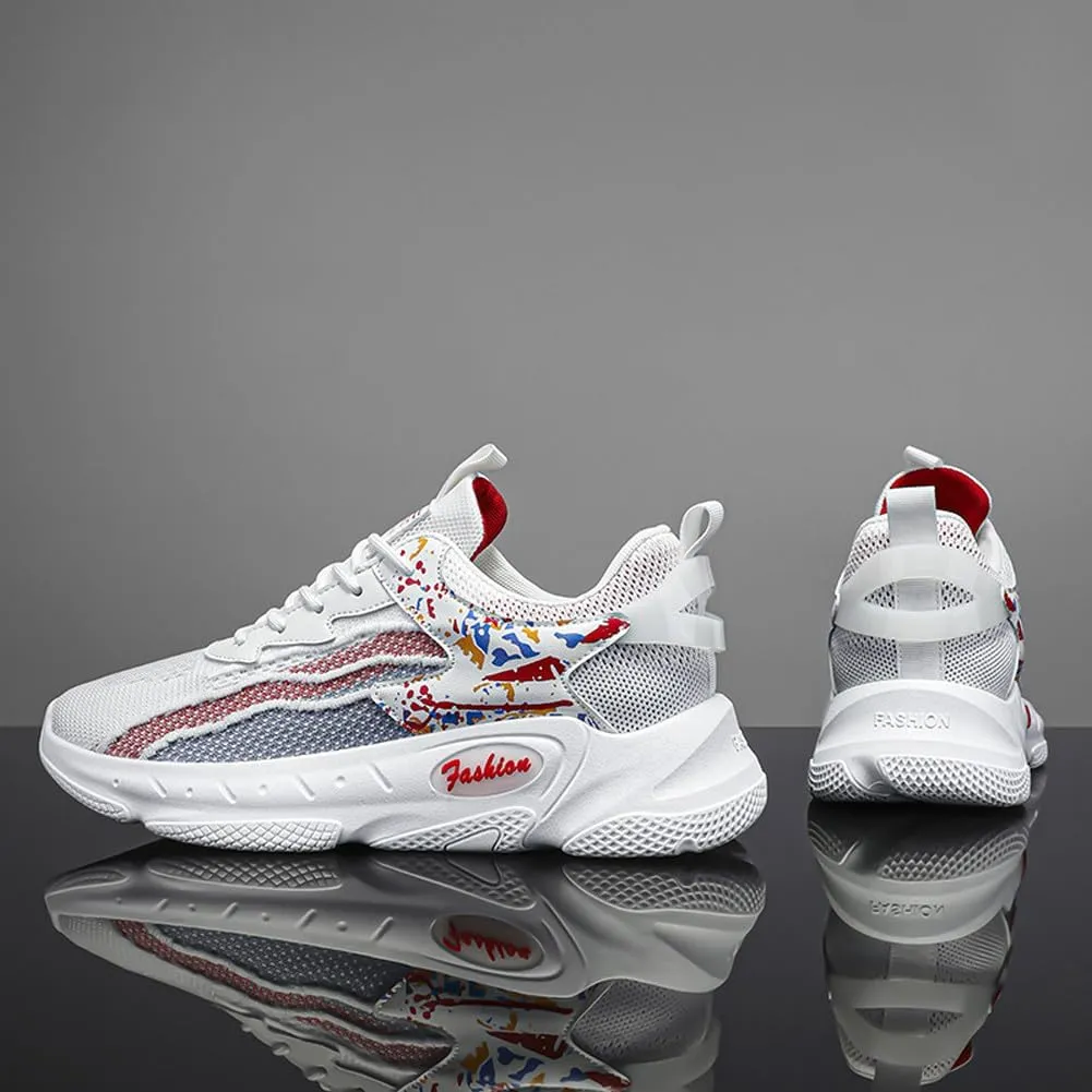 Casual Fly-Weaving Mesh Casual Running Sneakers Breathable Jogging Walking Shoes