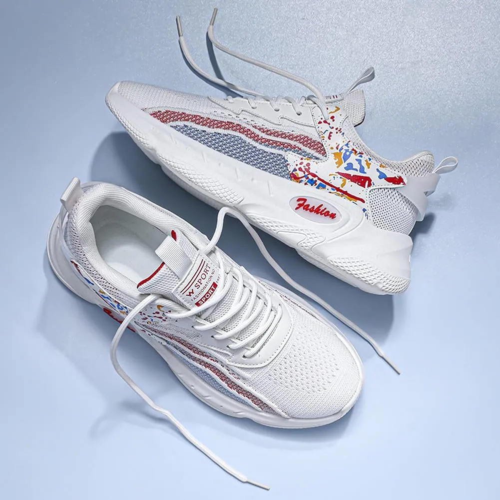 Casual Fly-Weaving Mesh Casual Running Sneakers Breathable Jogging Walking Shoes
