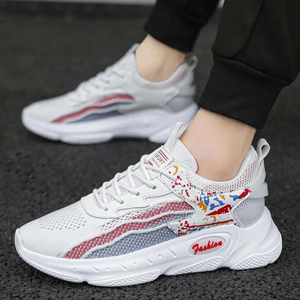 Casual Fly-Weaving Mesh Casual Running Sneakers Breathable Jogging Walking Shoes