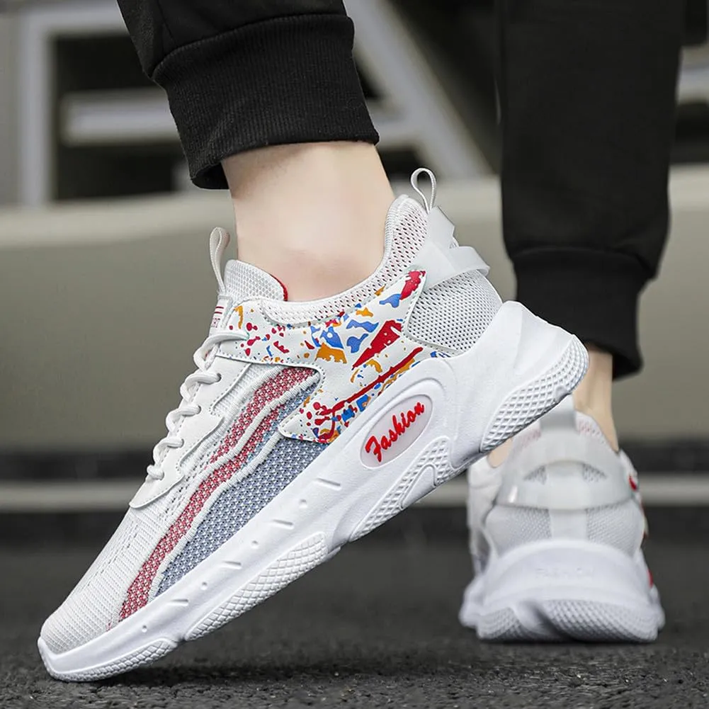 Casual Fly-Weaving Mesh Casual Running Sneakers Breathable Jogging Walking Shoes