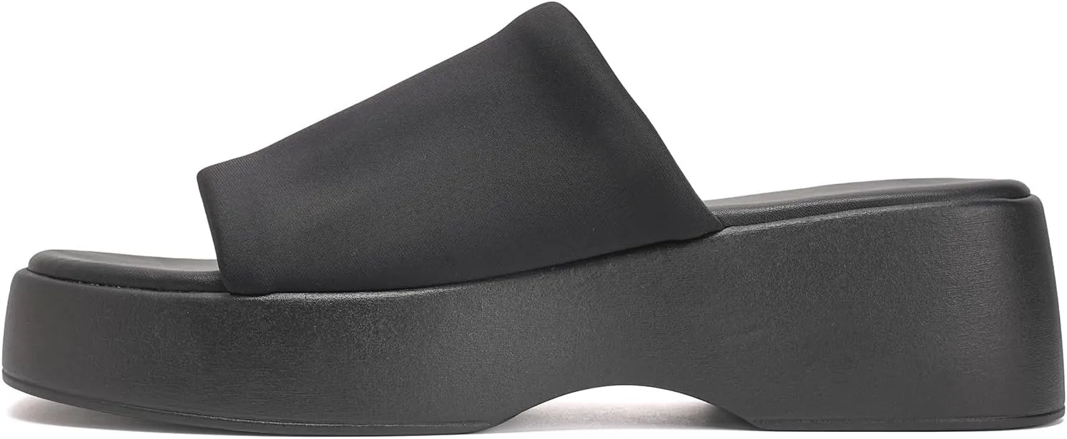 Charmivy Womens Platform Slide Sandals 2.3 Inch Chunky Slip On Sandals Open Toe Summer Shoes