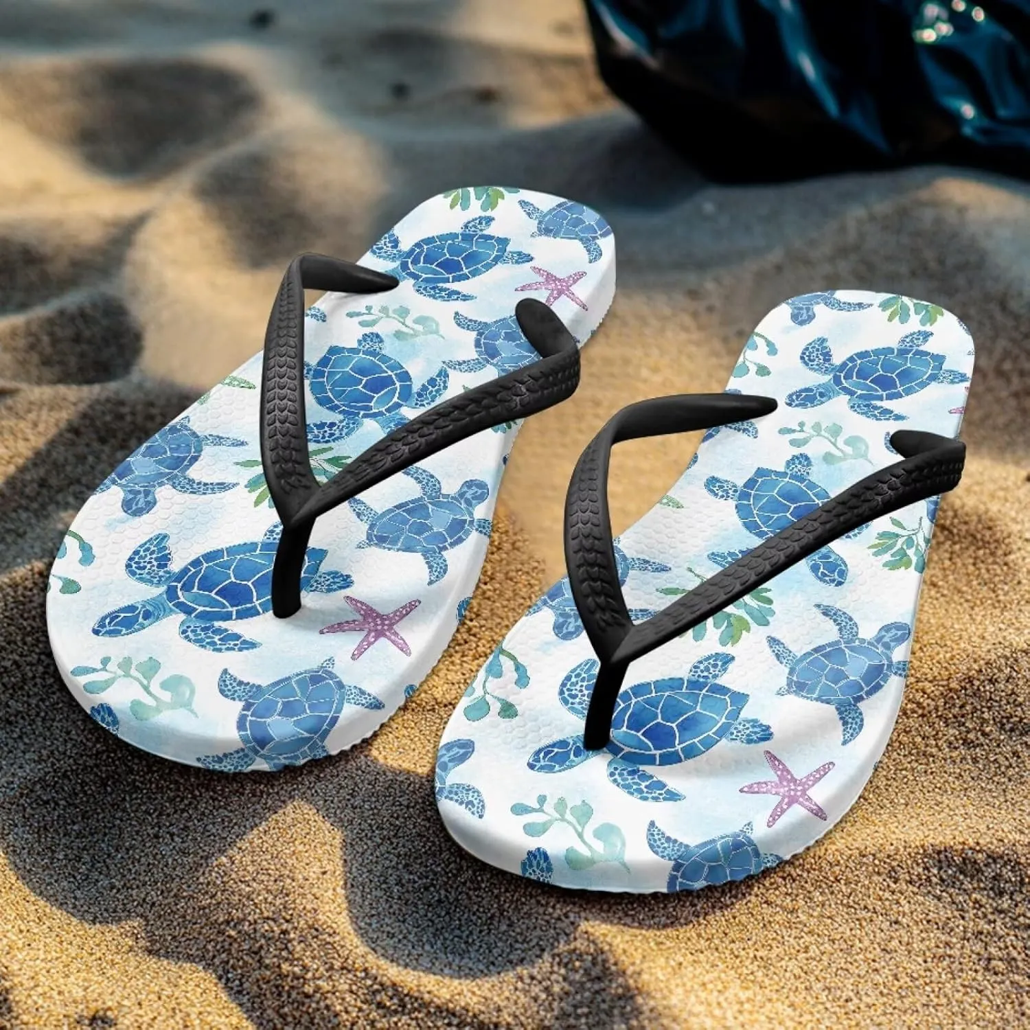 Coloranimal Womens Flip Flops Summer Beach Sandals Non Slip Flip Flops Thong Sandals for Women Lightweight Ladies Slip On Summer Slippers