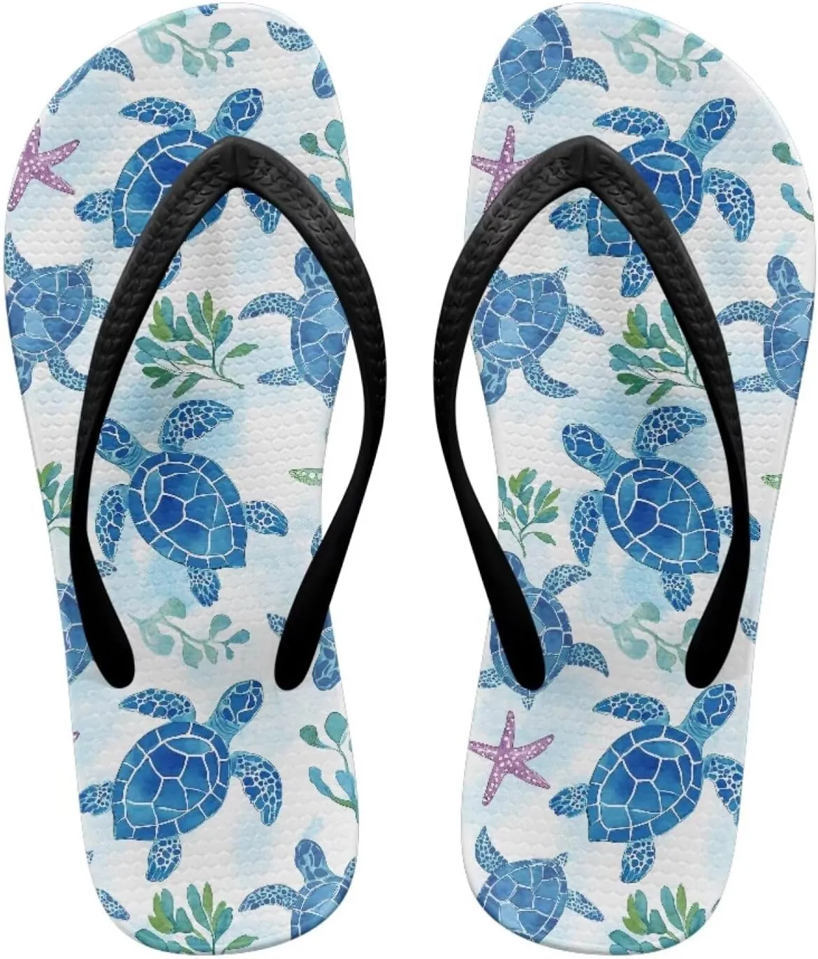 Coloranimal Womens Flip Flops Summer Beach Sandals Non Slip Flip Flops Thong Sandals for Women Lightweight Ladies Slip On Summer Slippers