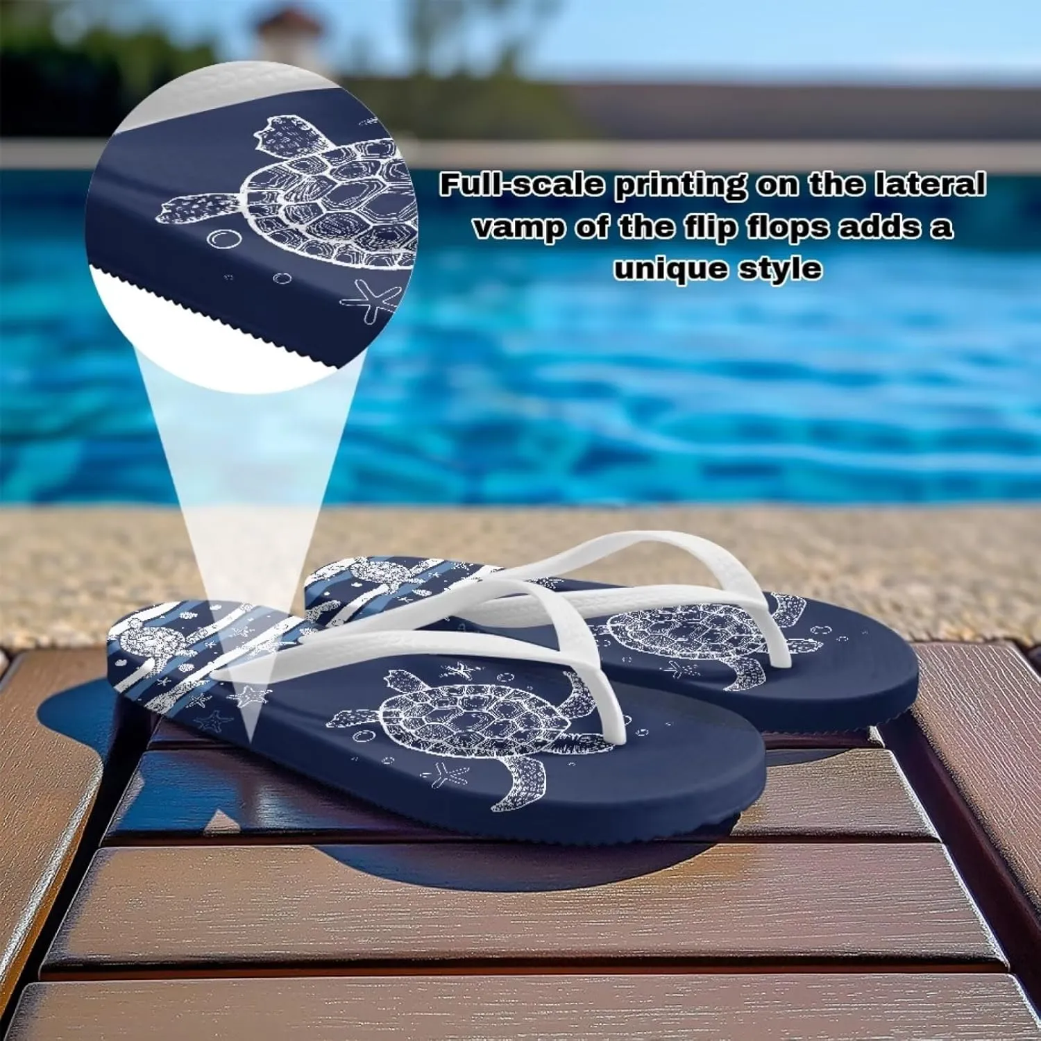 Coloranimal Womens Flip Flops Summer Beach Sandals Non Slip Flip Flops Thong Sandals for Women Lightweight Ladies Slip On Summer Slippers