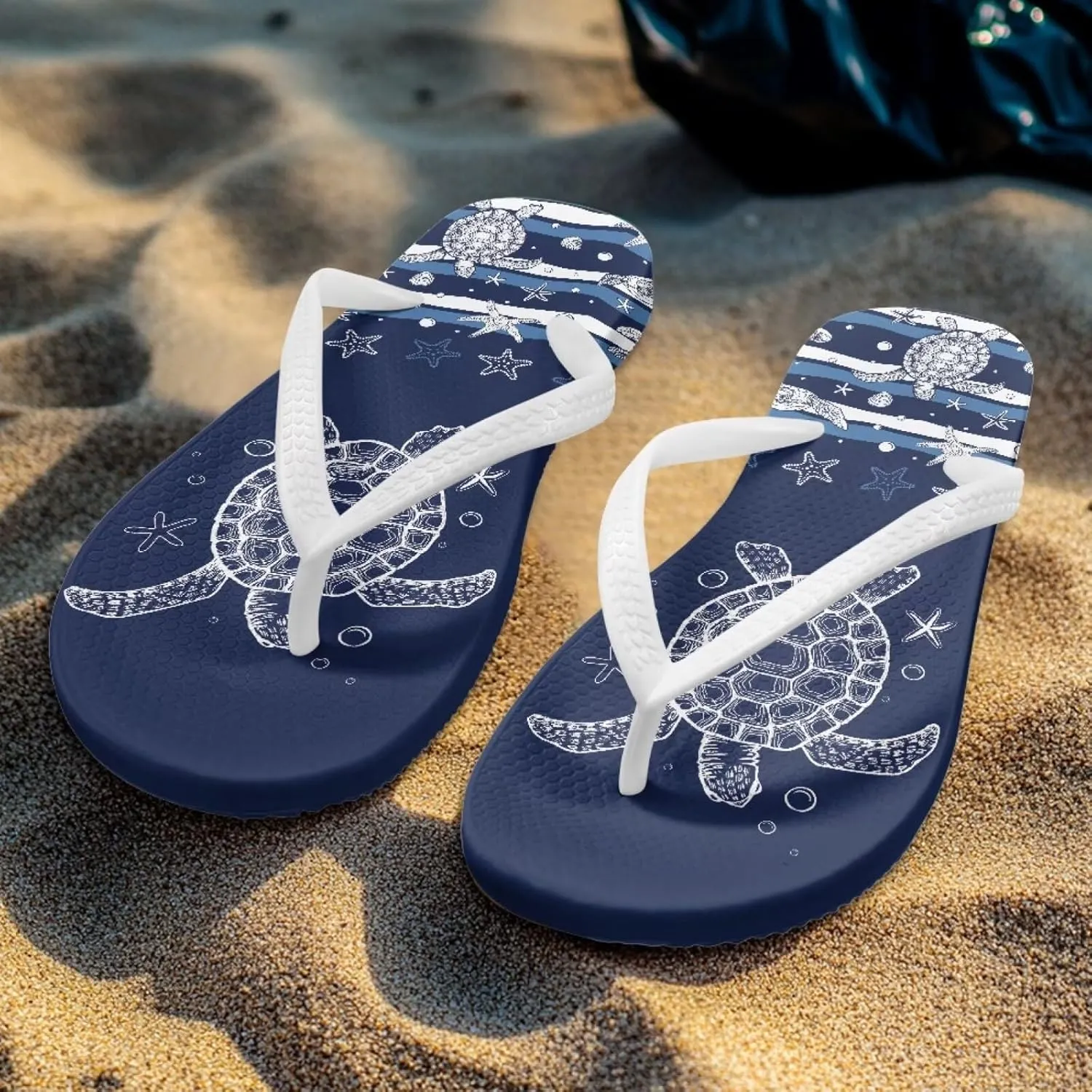 Coloranimal Womens Flip Flops Summer Beach Sandals Non Slip Flip Flops Thong Sandals for Women Lightweight Ladies Slip On Summer Slippers