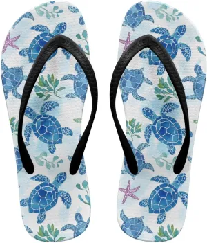 Coloranimal Womens Flip Flops Summer Beach Sandals Non Slip Flip Flops Thong Sandals for Women Lightweight Ladies Slip On Summer Slippers