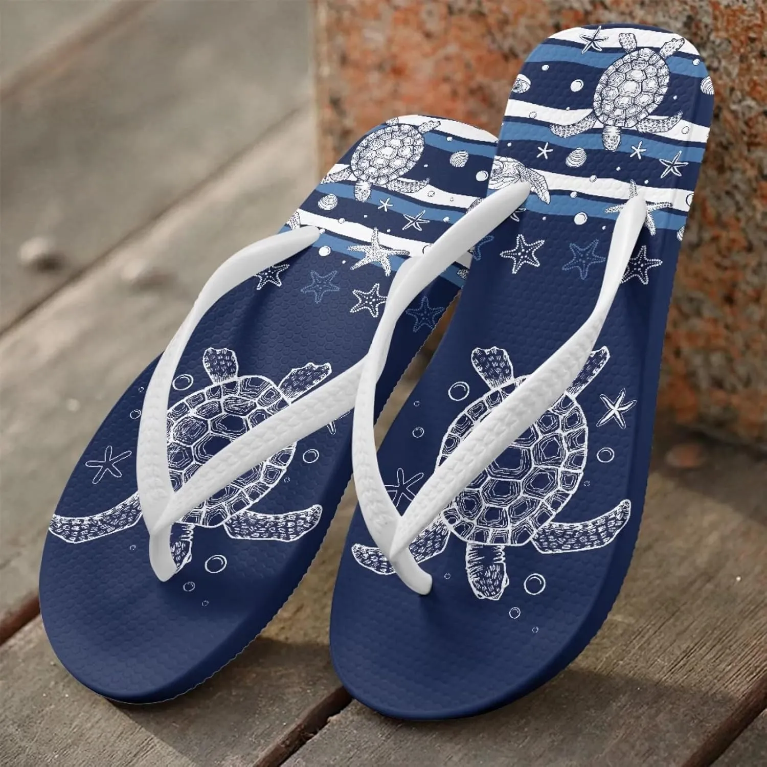 Coloranimal Womens Flip Flops Summer Beach Sandals Non Slip Flip Flops Thong Sandals for Women Lightweight Ladies Slip On Summer Slippers