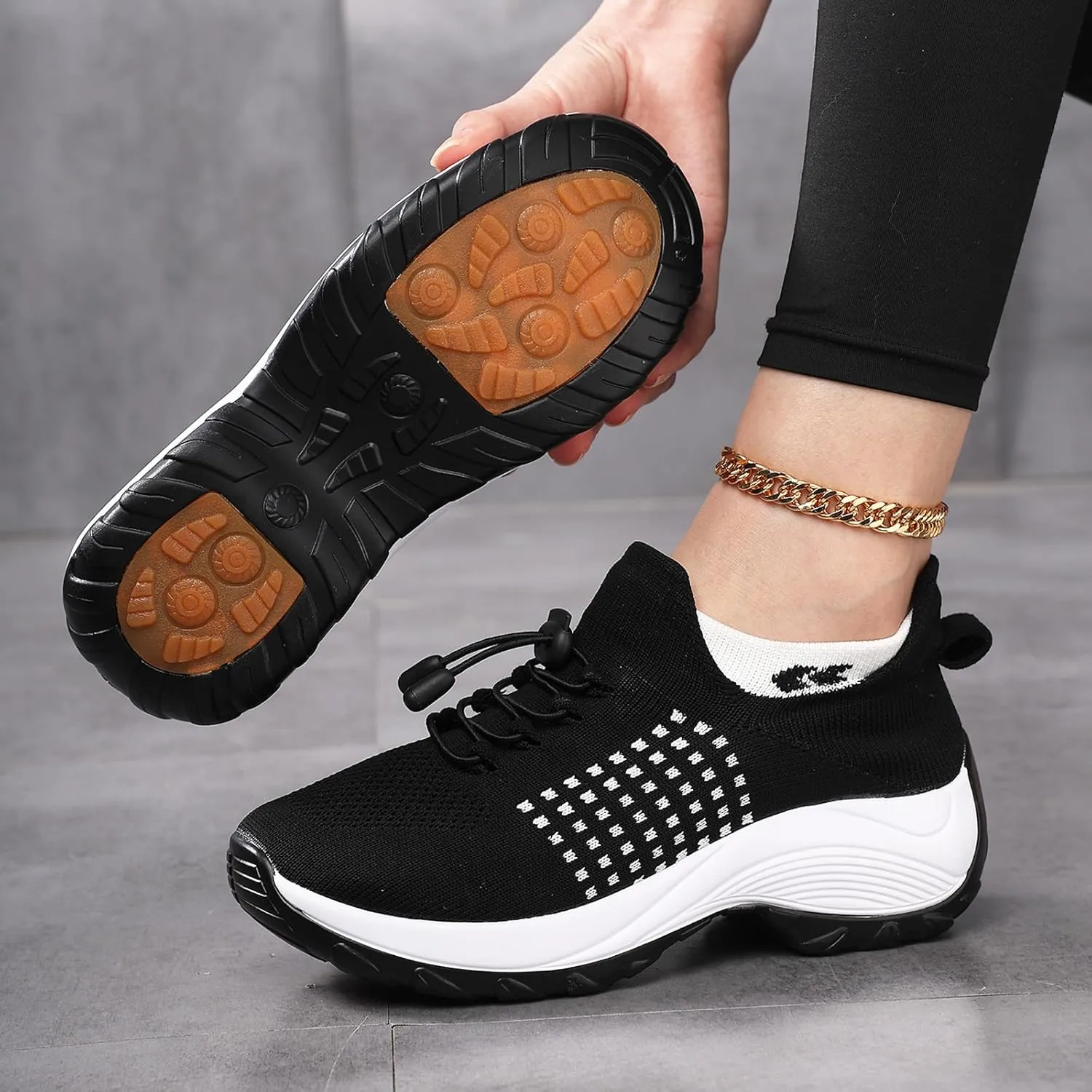 Comfort Wear Orthowear Shoes for Women Men Comfortwear Ortho Stretch Cushion Shoes Women Plantar Fasciitis Walking Shoe Slip On Trainers Comfortable Casual Ladies Athletic Sneakers Thick Bottom