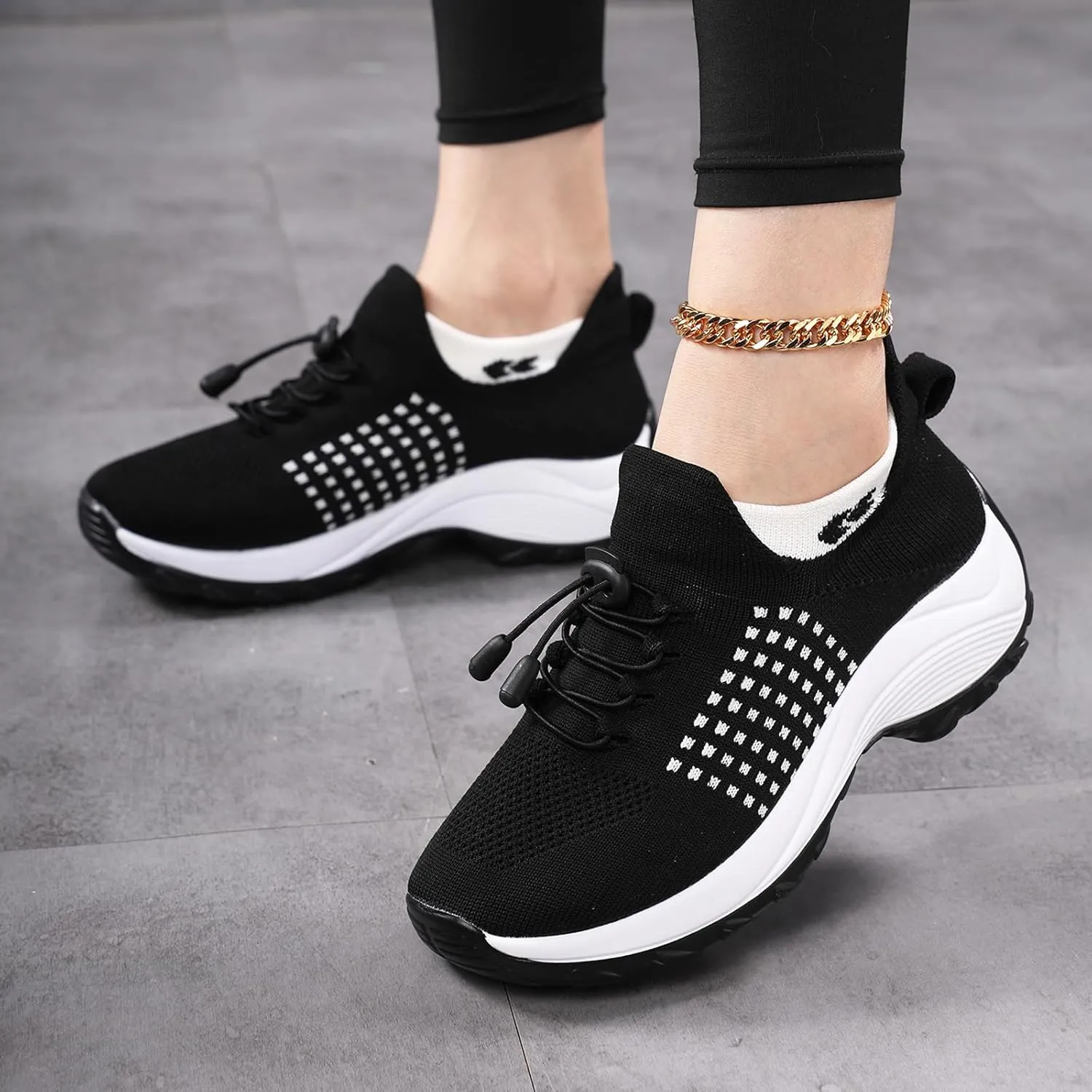 Comfort Wear Orthowear Shoes for Women Men Comfortwear Ortho Stretch Cushion Shoes Women Plantar Fasciitis Walking Shoe Slip On Trainers Comfortable Casual Ladies Athletic Sneakers Thick Bottom