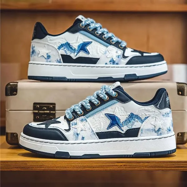 Cool Dragon Star Chunky Sneakers Women Men Trendy Aesthetic Casual Street Skateboard Walking Shoes