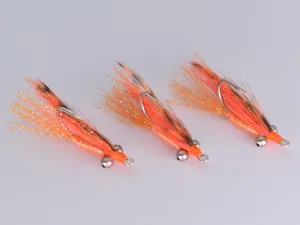 Crazy Charlie Orange Grizzley (3 Pack) Size 8 Gamakatsu SL11-3H Hook