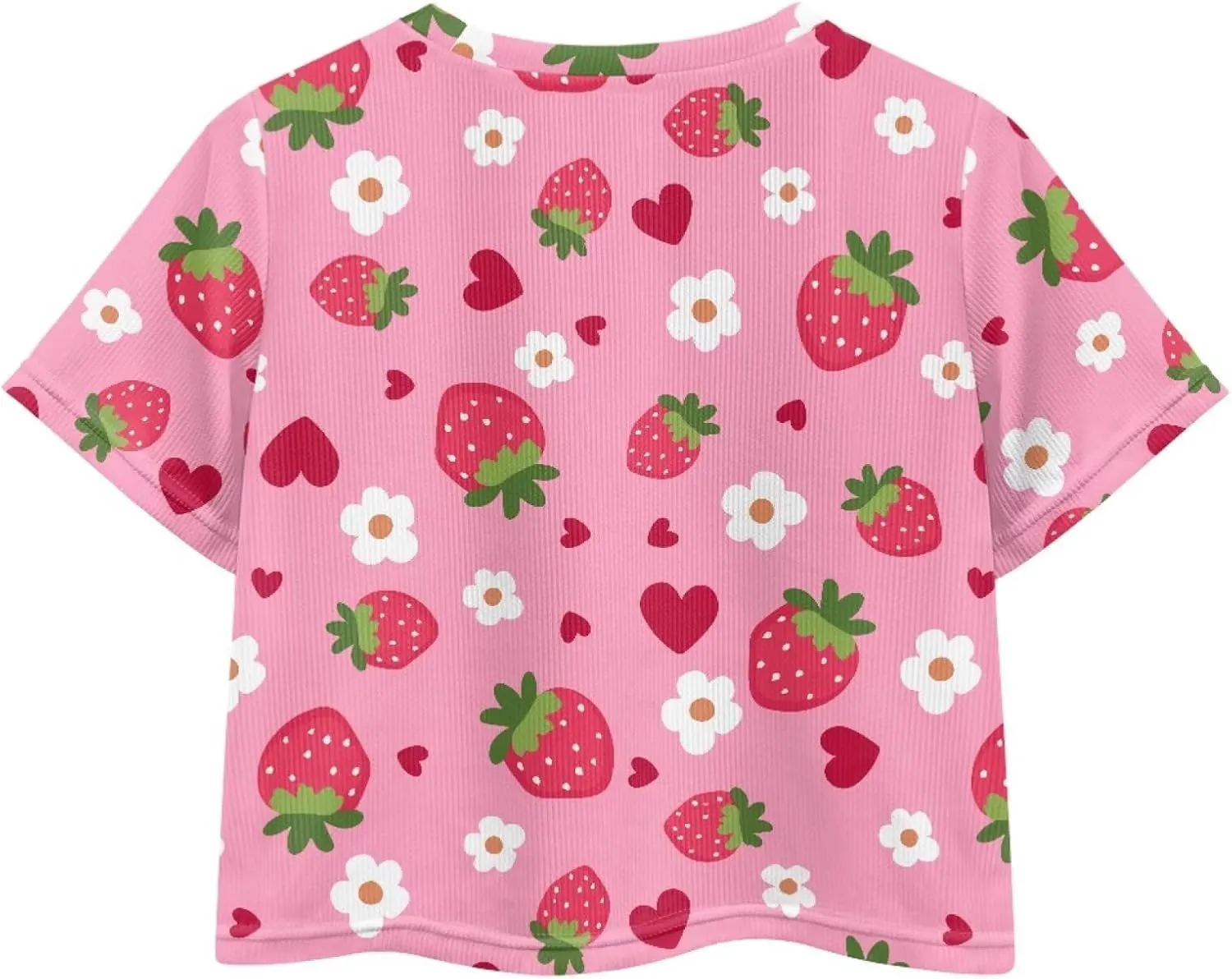Crew Neck Short Sleeve Top 5-14Y Girls Cute Short T-Shirt Casual Loose Sweatshirt