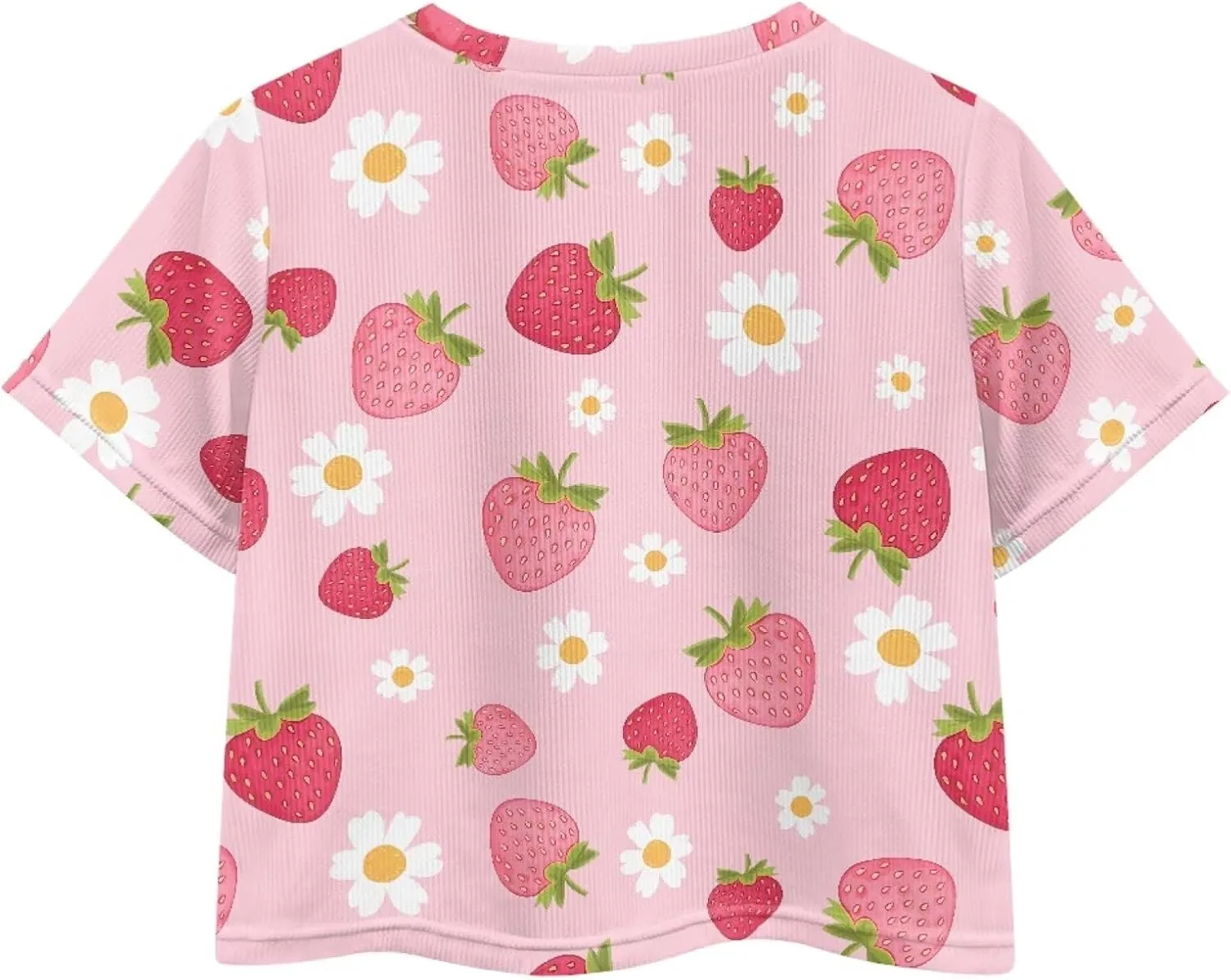 Crew Neck Short Sleeve Top 5-14Y Girls Cute Short T-Shirt Casual Loose Sweatshirt