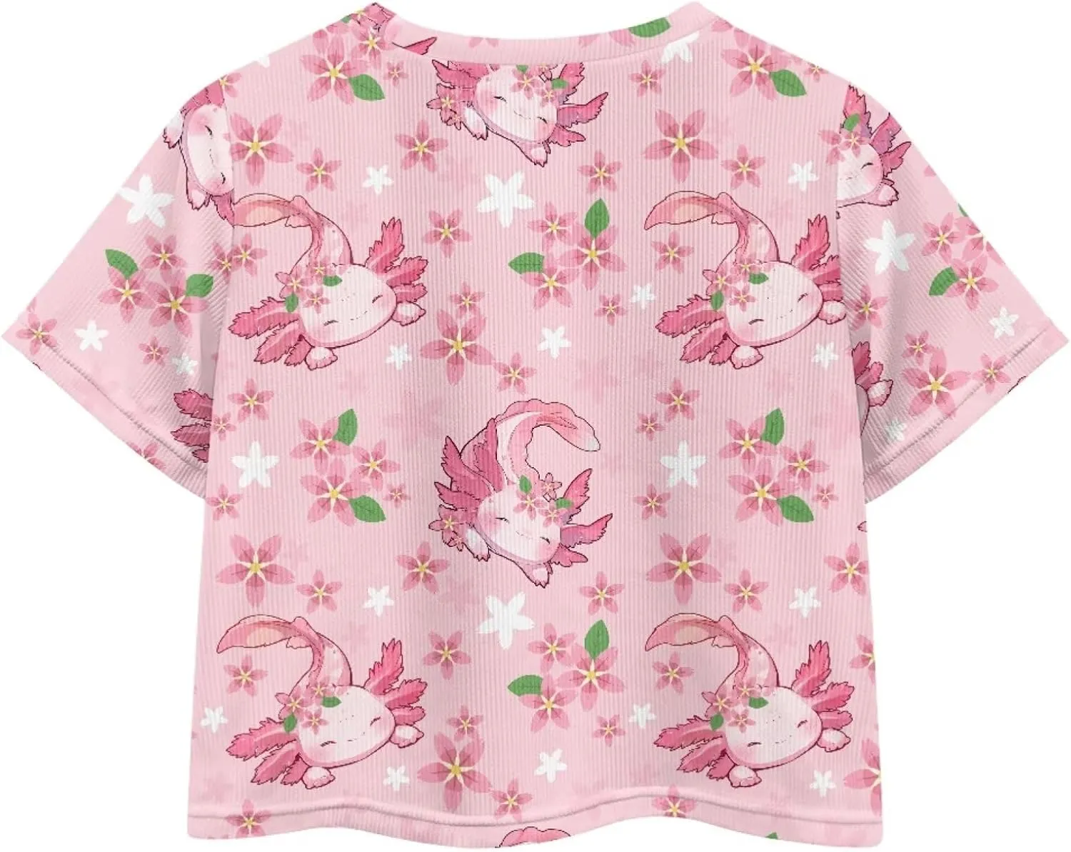 Crew Neck Short Sleeve Top 5-14Y Girls Cute Short T-Shirt Casual Loose Sweatshirt