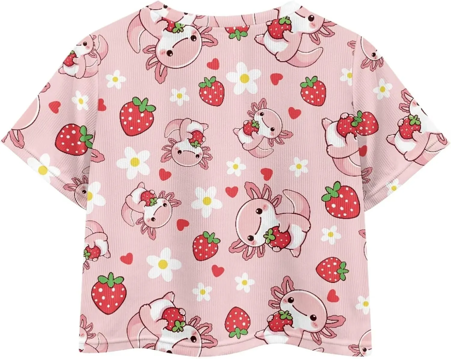 Crew Neck Short Sleeve Top 5-14Y Girls Cute Short T-Shirt Casual Loose Sweatshirt