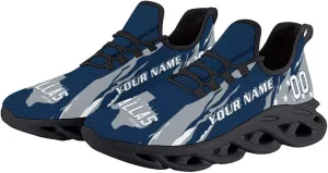 Custom Football Sneakers Personalized Breathable Fan Gift Add Name & Number Workout Athletic Gym Slip-on Shoes for Men Women