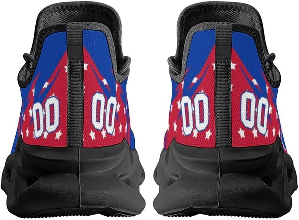 Custom Hockey Sneakers Personalized Breathable Fans Gifts Add Name & Number Workout Athletic Gym Slip-on Shoes for Men Women