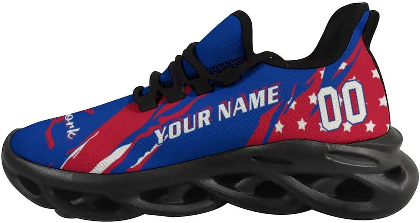 Custom Hockey Sneakers Personalized Breathable Fans Gifts Add Name & Number Workout Athletic Gym Slip-on Shoes for Men Women